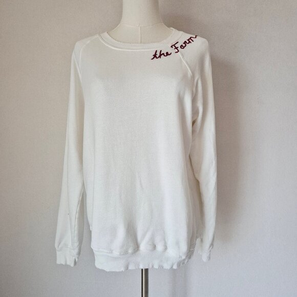 I Stole My Boyfried's Shirt The Farm Terry Distressed-Hem Sweatshirt - Picture 3 of 14